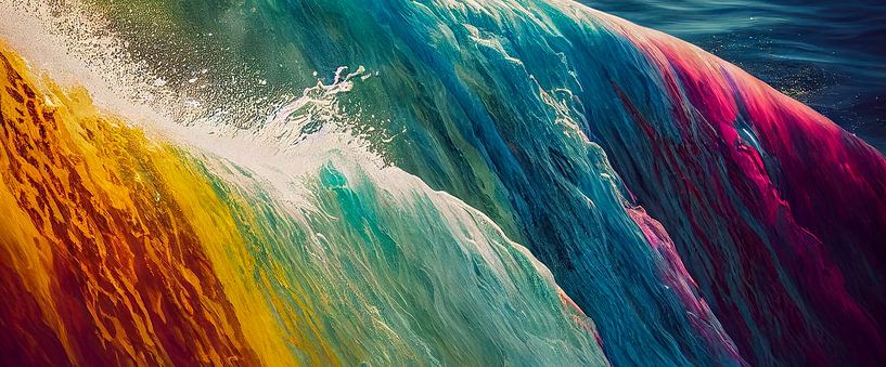 Panorama Farben Welle abstrakte Kunst Hintergrund Illustration von Animaflora PicsStock
