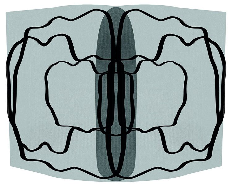 Océan infini Abstrait Gris par Mad Dog Art