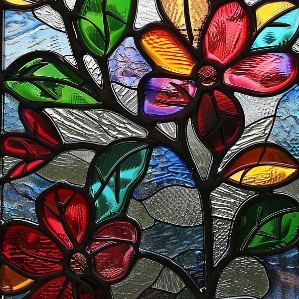 Stained glass flowers by TheXclusive Art