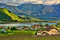 Le lac Kaltern dans le Tyrol du Sud