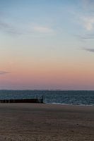 Strandfoto sonnenuntergangs am meer