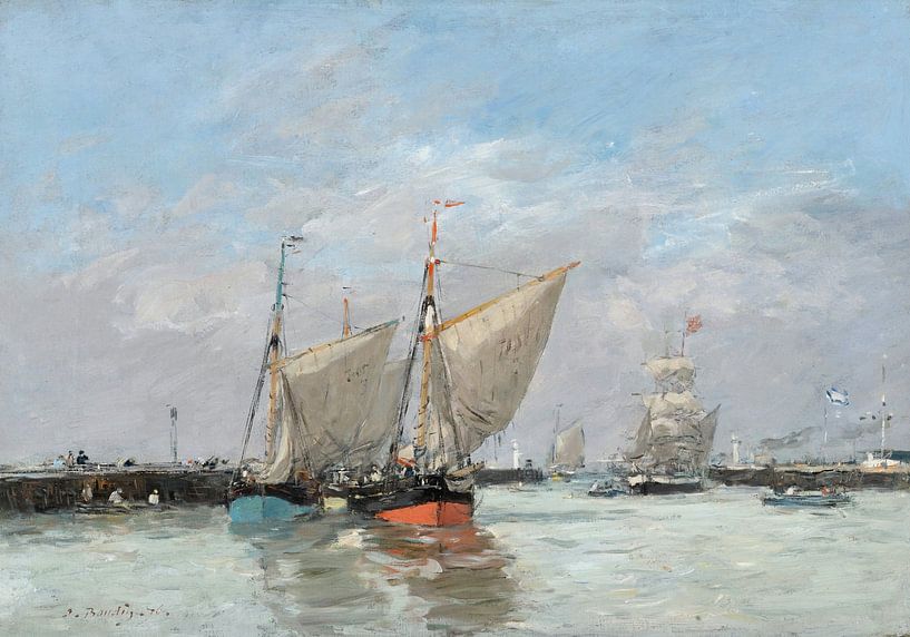 Trouville, Die Landungsbrücken, Überschwemmung, Eugène Boudin, 1876 von Atelier Liesjes