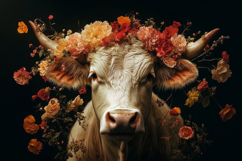 Floral Power - Die stille Eleganz der Kuh von Eva Lee