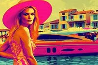 St. Tropez das Paradies der Schönen und Reichen | Neon Pop Art