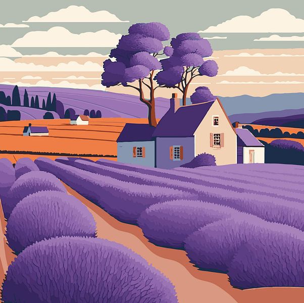 Paysage de la France par Ariadna de Raadt-Goldberg