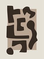 Blocks - verzameling van vormen - chocolade en taupe