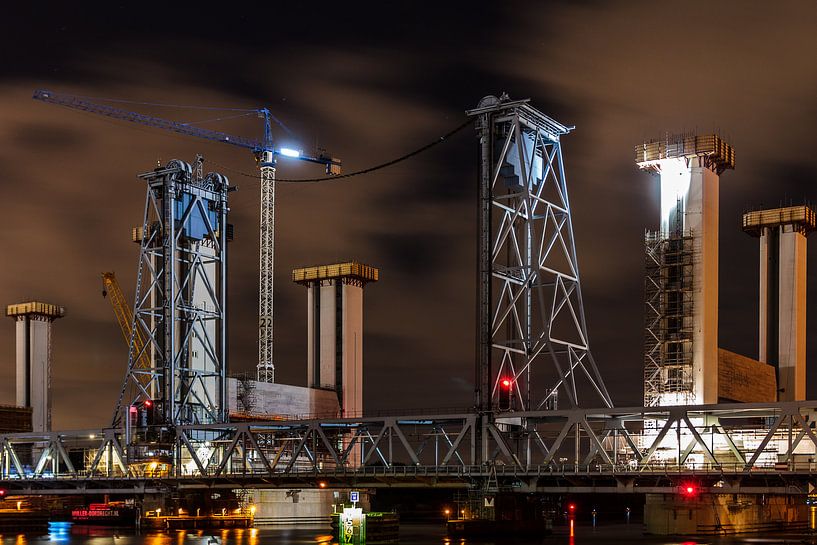 Botlek bridge at night by Ron van Ewijk