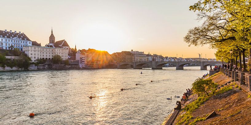 Bâle en Suisse au coucher du soleil par Werner Dieterich