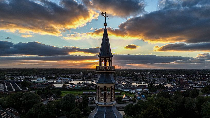 Farmsummer church at sunset. by Charlotte Gohl