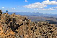 The view from the top of Cradle Mountain in Tasmania