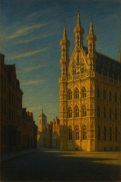 Leuven's Golden Glow - Gotische Harmonie im Abendlicht von Travel Shop