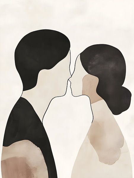 Strong together: man and woman by Moody Mindscape