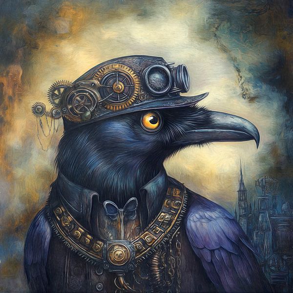 Steampunk raven by Jutta Maria Pusl
