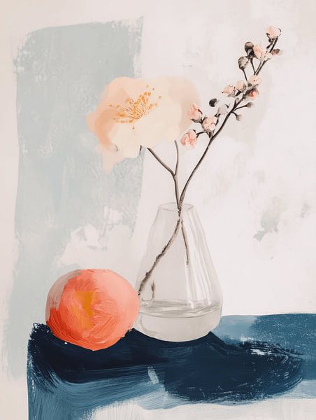 Stilleben im japanischen Stil von Japandi Art Studio