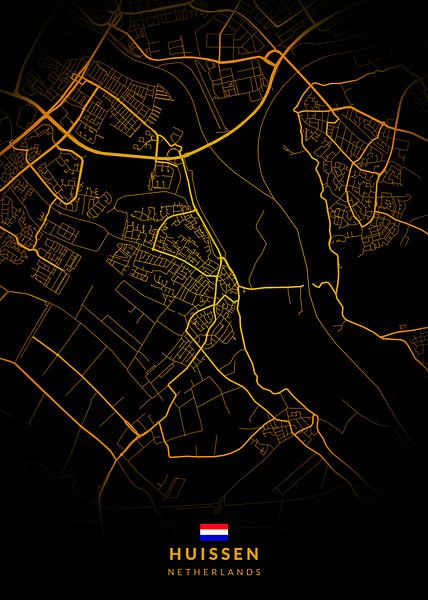 Huissen Stadtplan von Kenda Maruyama