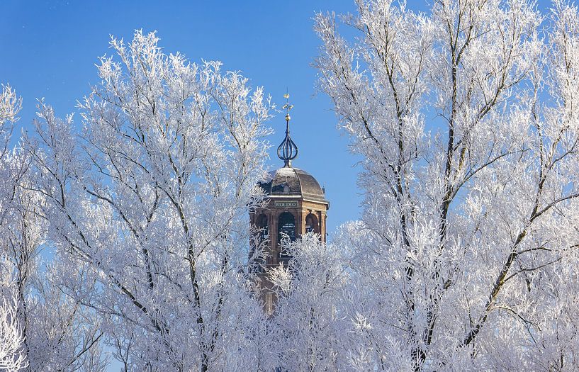 Deventer Kirche im Winter, Niederlande von Adelheid Smitt