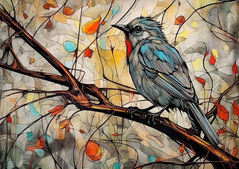 Peinture d'oiseaux par Art Merveilleux