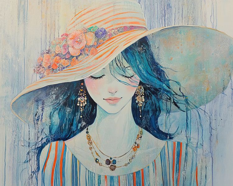 Femme avec chapeau par Zen et Plus