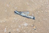 Scheermesje in het zand