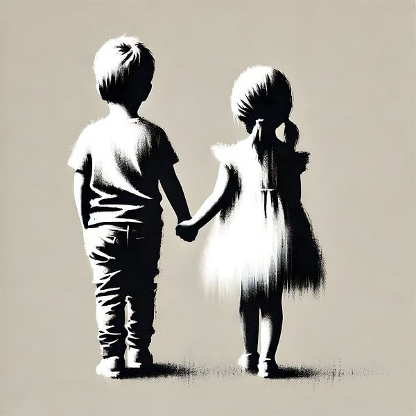 Junge &amp; Mädchen von FoXo Art