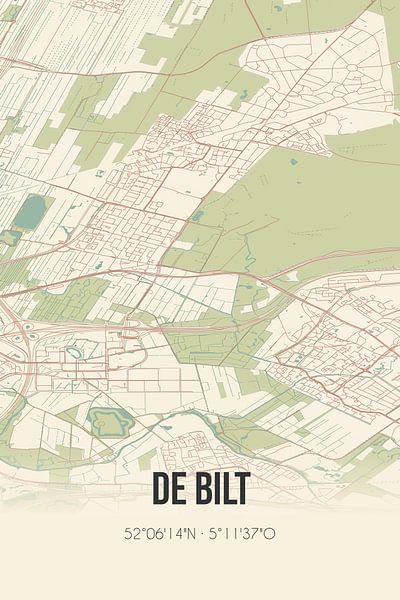 Vintage map of De Bilt (Utrecht) by Prints of Place