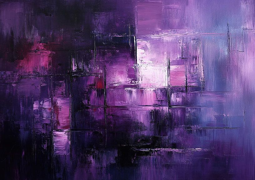 Abstract Paars | Dusk in Abstract Reverb van ARTEO Schilderijen