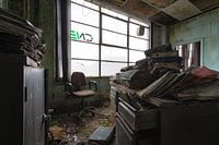 Workplace in abandoned factory