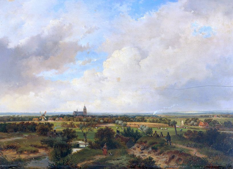 Landscape with train, andreas shellwood - ca 1840 by Atelier Liesjes