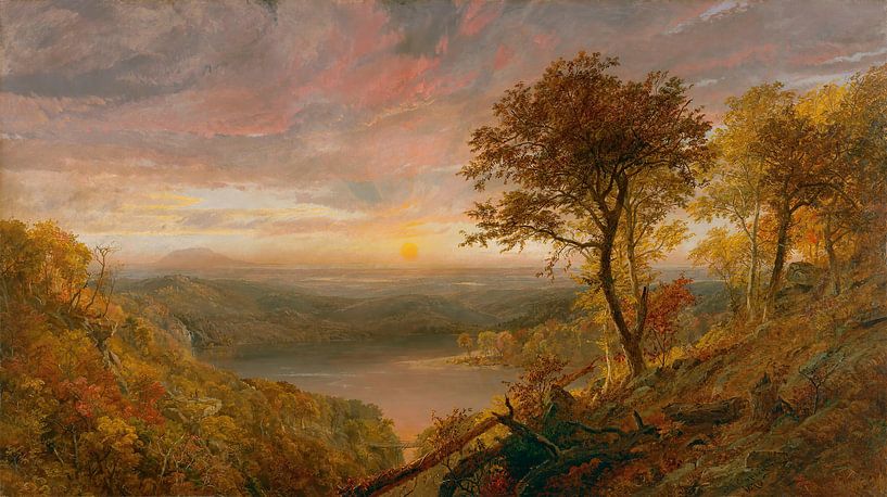 Jasper Francis Cropsey-Greenwood Lake. by finemasterpiece