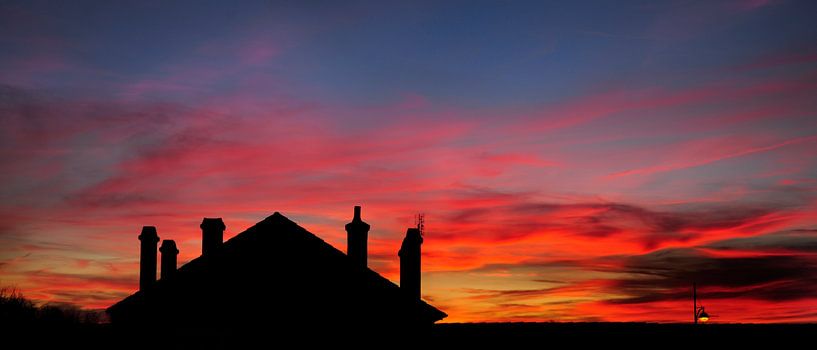 Pink sunset in winter by Corinne Welp
