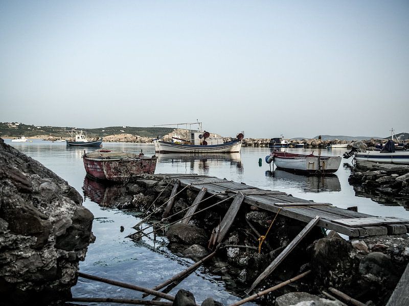 Boten in Metoni, Griekenland von Kayleigh Heppener