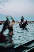 Canal Grande with the gondola in Venice