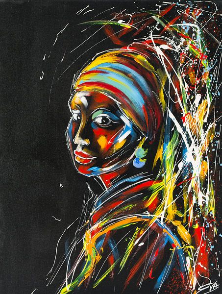 Mädchen mit Perlenohrringen- Johannes Vermeer von Artflow Schilderijen