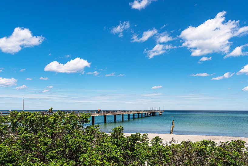 Strand und Seebrücke an der Ostseeküste in Heiligendamm von Rico Ködder