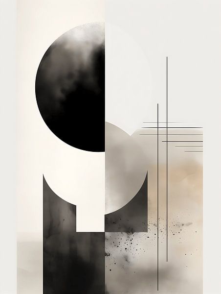 Schwarz und weiß abstrakt von Gypsy Galleria