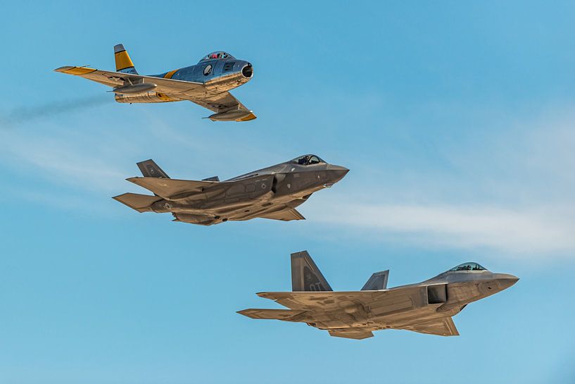 USAF Heritage Flight auf der Aviation Nation 2016. von Jaap van den Berg