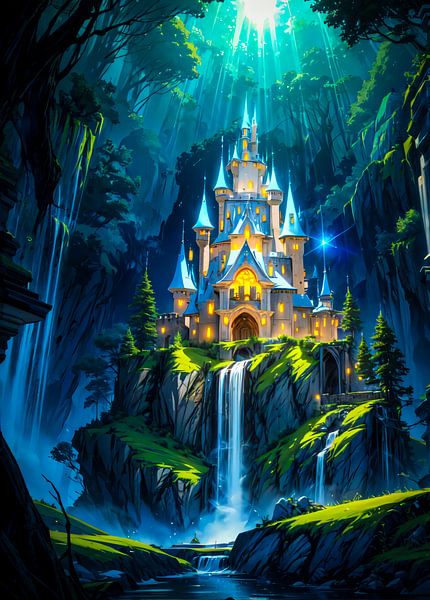 Fantasy Castle In The Forest by Ruzerin