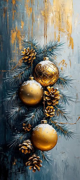 Christmas baubles | Glossy Christmas decoration Still life by Art Whims
