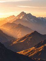 Nevelig berglandschap