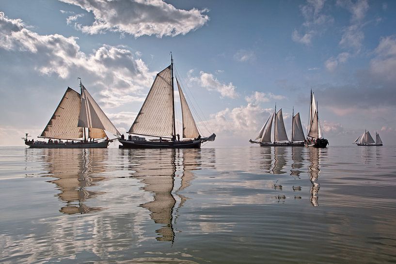 Die Braune Flotte bei Enkhuizen von Frans Lemmens