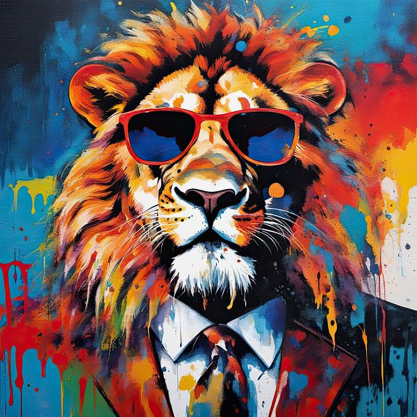 PopArt Lion 01.13 par Peintures accrocheuses