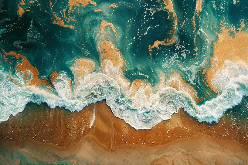 Abstract Waves on the coast by Thea