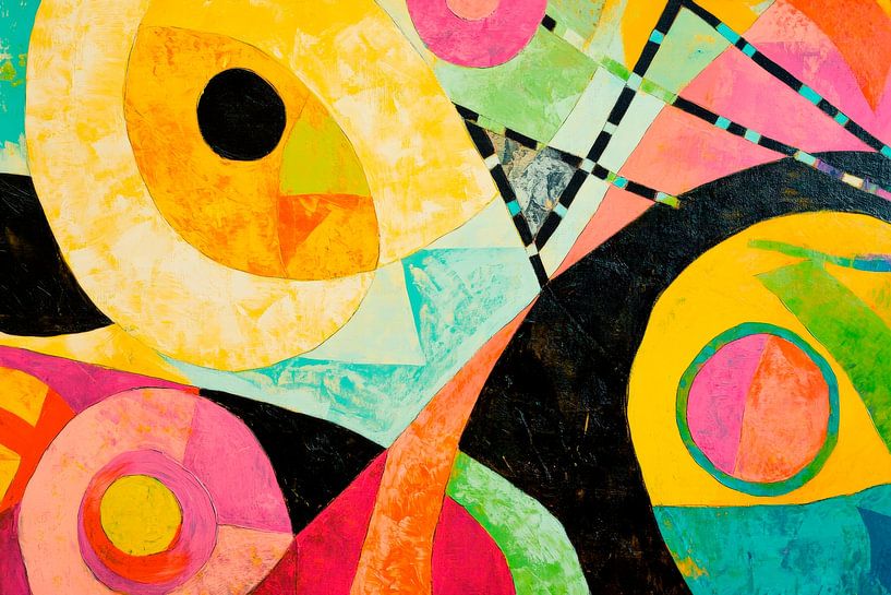 Œuvre d'art géométrique colorée par Poster Art Shop