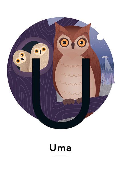 Namensschild Uma von Hannah Barrow