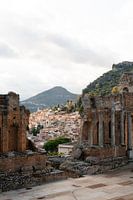uitzicht op het Siciliaanse stadje Taormina.