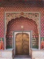 Farbige Tür | Reisefotografie Druck | Jaipur Rajasthan Indien