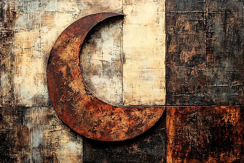 Abstract moon and textures by Art & Soul Creations