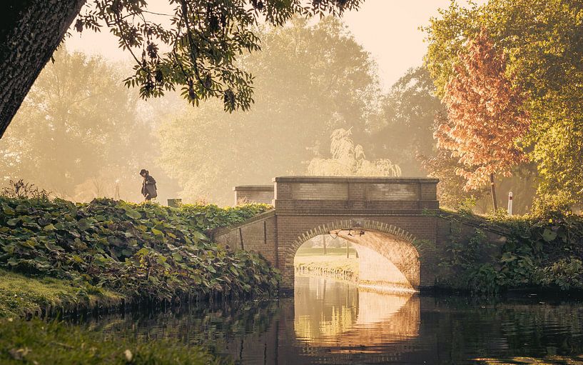 Autumn morning in the City Park of Kampen by Gerrit Veldman