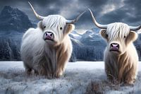 Les animaux d'hiver : Highlanders écossais