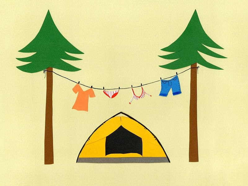 The yellow tent, graphic by Karolina Grenczyk